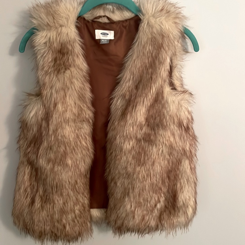 COPY - old navy kids extra large faux fur vest